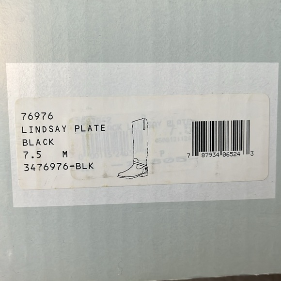 FRYE Lindsay Plate Black Riding Boots 7.5M - Picture 7 of 7